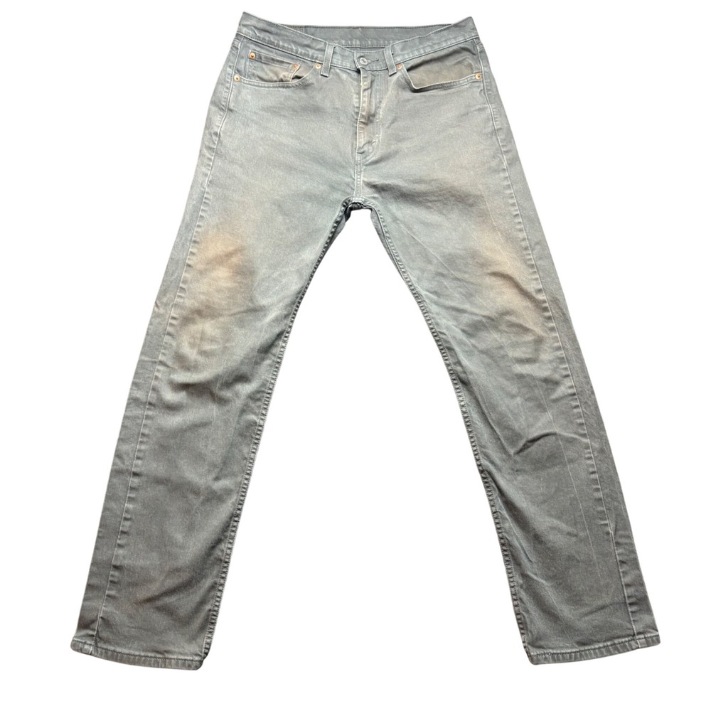 Levi's 505 Jeans Mens 32x30 Gray Denim‎ Regular Fit Straight Leg Workwear